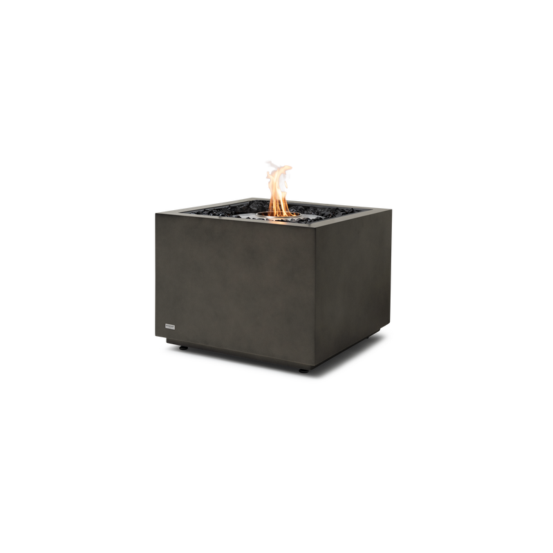 EcoSmart Fire Sidecar 24" Natural Freestanding Indoor Fire Table with Stainless Steel Burner and Geometric Base by MAD Design Group