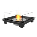 EcoSmart Fire Square 22 24" Indoor Black Fire Pit Kit with Stainless Steel Ethanol Burner – Clean-Burning Flame by Mad Design Group