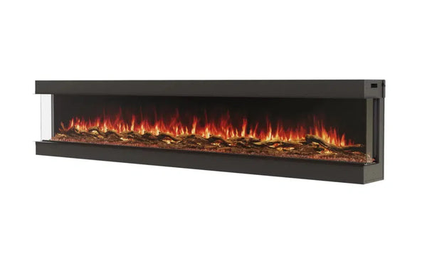 EcoSmart Fire Switch 120" Black Bay Electric Fireplace with Switch FX Technology by MAD Design Group