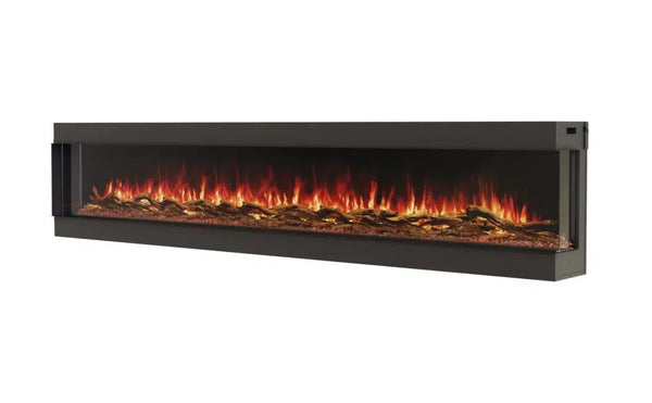 EcoSmart Fire Switch 120" Black Right Corner Electric Fireplace with Switch FX Technology by MAD Design Group