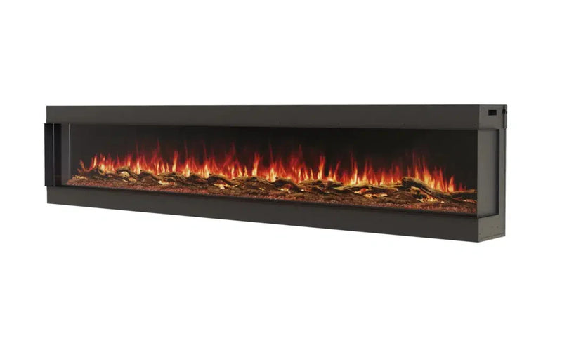 EcoSmart Fire Switch 120" Black Single-Sided Electric Fireplace with Switch FX Technology by MAD Design Group