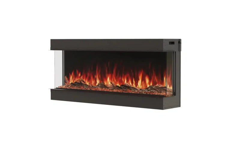 EcoSmart Fire Switch 56" Black Bay Electric Fireplace with Switch FX Technology by MAD Design Group