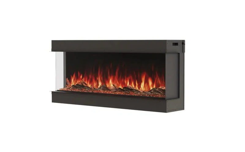 EcoSmart Fire Switch 56" Black Left Corner Electric Fireplace with Switch FX Technology by MAD Design Group