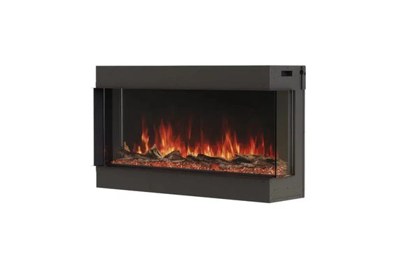 EcoSmart Fire Switch 56" Black Right Corner Electric Fireplace with Switch FX Technology by MAD Design Group