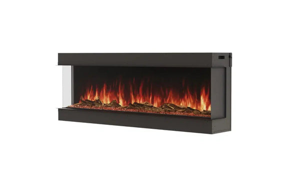 EcoSmart Fire Switch 68" Black Left Corner Electric Fireplace with Switch FX Technology by MAD Design Group