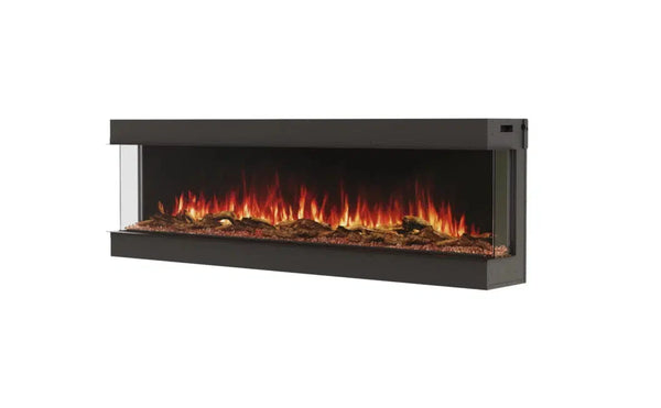 EcoSmart Fire Switch 80" Black Bay Electric Fireplace with Switch FX Technology by MAD Design Group