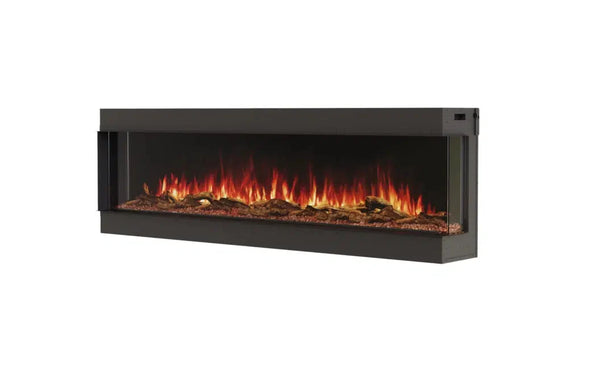 EcoSmart Fire Switch 80" Black Right Corner Electric Fireplace with Switch FX Technology by MAD Design Group