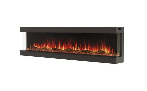 EcoSmart Fire Switch 96" Black Bay Electric Fireplace with Switch FX Technology by MAD Design Group