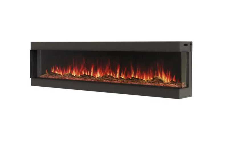 EcoSmart Fire Switch 96" Black Right Corner Electric Fireplace with Switch FX Technology by MAD Design Group