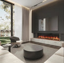 EcoSmart Fire Switch 96" Black Single Sided Electric Fireplace with Switch FX Technology by MAD Design Group