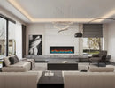 EcoSmart Fire Switch 96" Black Single Sided Electric Fireplace with Switch FX Technology by MAD Design Group