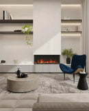 EcoSmart Fire Switch 96" Black Single Sided Electric Fireplace with Switch FX Technology by MAD Design Group