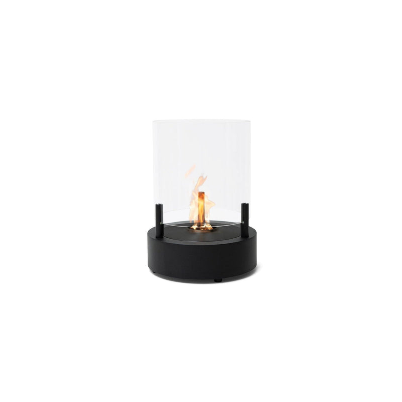 EcoSmart Fire T-Lite 3 18" Black Freestanding Designer Fireplace with Black Burner and Hypnotic Dancing Flame by MAD Design Group