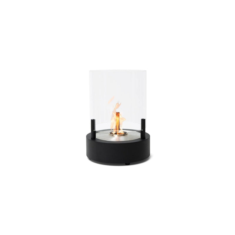 EcoSmart Fire T-Lite 3 18" Black Freestanding Designer Fireplace with Stainless Steel Burner and Hypnotic Dancing Flame by MAD Design Group