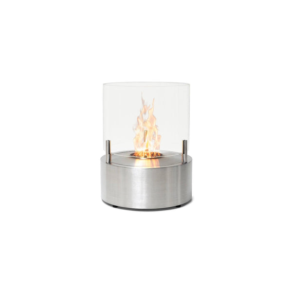 EcoSmart Fire T-Lite 8 21" Stainless Steel Freestanding Fireplace with Stainless Steel Burner by MAD Design Group