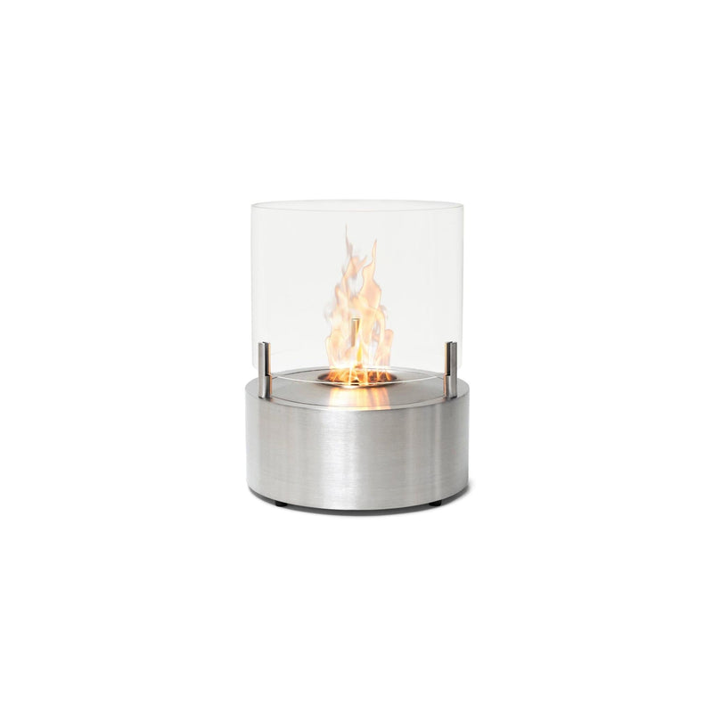 EcoSmart Fire T-Lite 8 21" Stainless Steel Freestanding Fireplace with Stainless Steel Burner by MAD Design Group