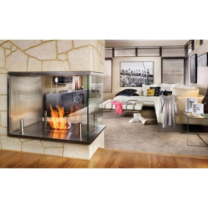 EcoSmart Fire Twin Feet Fixings for 8mm Glass Fire Screens by MAD Design Group