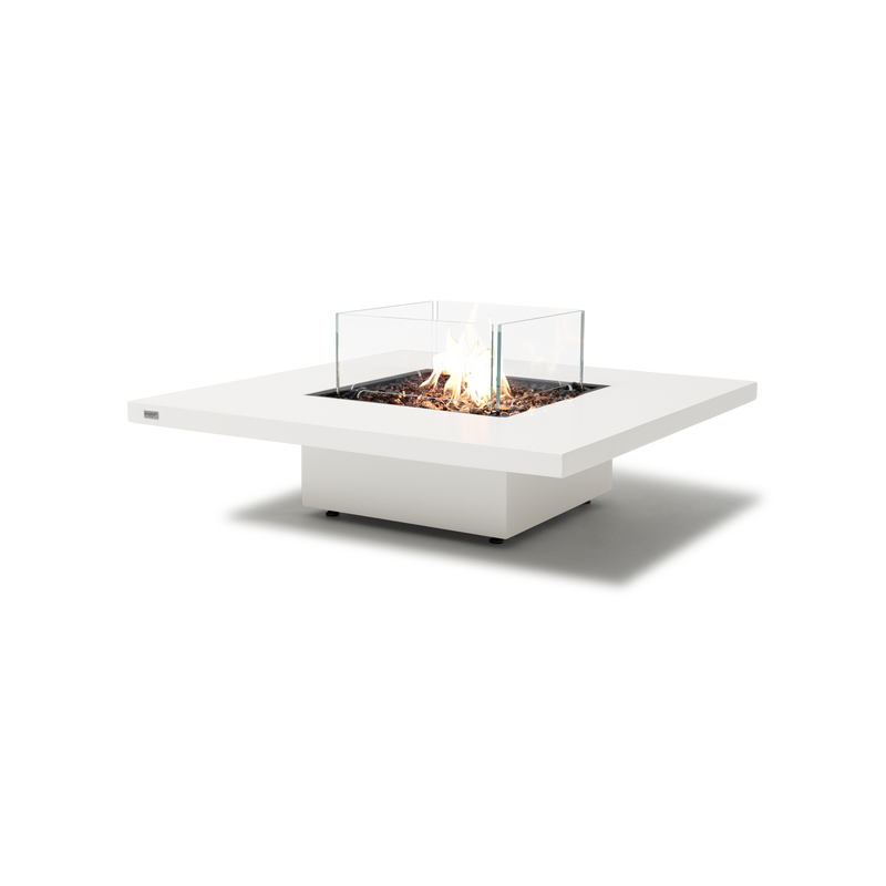 EcoSmart Fire Vertigo 40" Bone Freestanding Outdoor Fire Table with Gas LP/NG Burner – All-Weather Floating Design by MAD Design Group