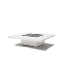 EcoSmart Fire Vertigo 40" Bone Freestanding Indoor Fire Table with Black Burner – Coffee Table Conversion Option by MAD Design Group