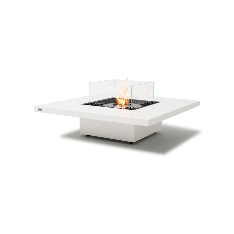 EcoSmart Fire Vertigo 40" Bone Freestanding Indoor Fire Table with Stainless Steel Burner – Timeless Floating Design by MAD Design Group