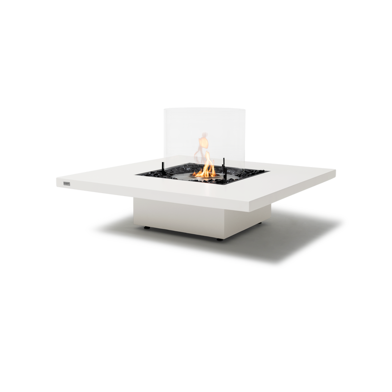 EcoSmart Fire Vertigo 40" Bone Freestanding Outdoor Fire Table with Stainless Steel Burner – All-Weather Floating Design by MAD Design Group