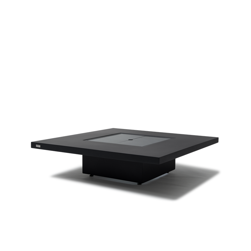 EcoSmart Fire Vertigo 40" Graphite Freestanding Indoor Fire Table with Black Burner – Sleek Concrete Surface by MAD Design Group