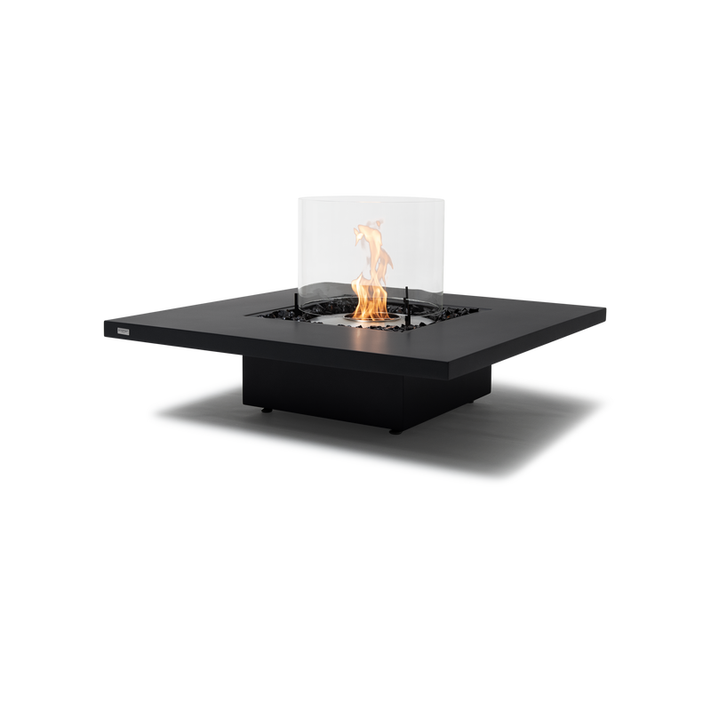 EcoSmart Fire Vertigo 40" Graphite Freestanding Indoor Fire Table with Stainless Steel Burner – All-Weather Floating Design by MAD Design Group