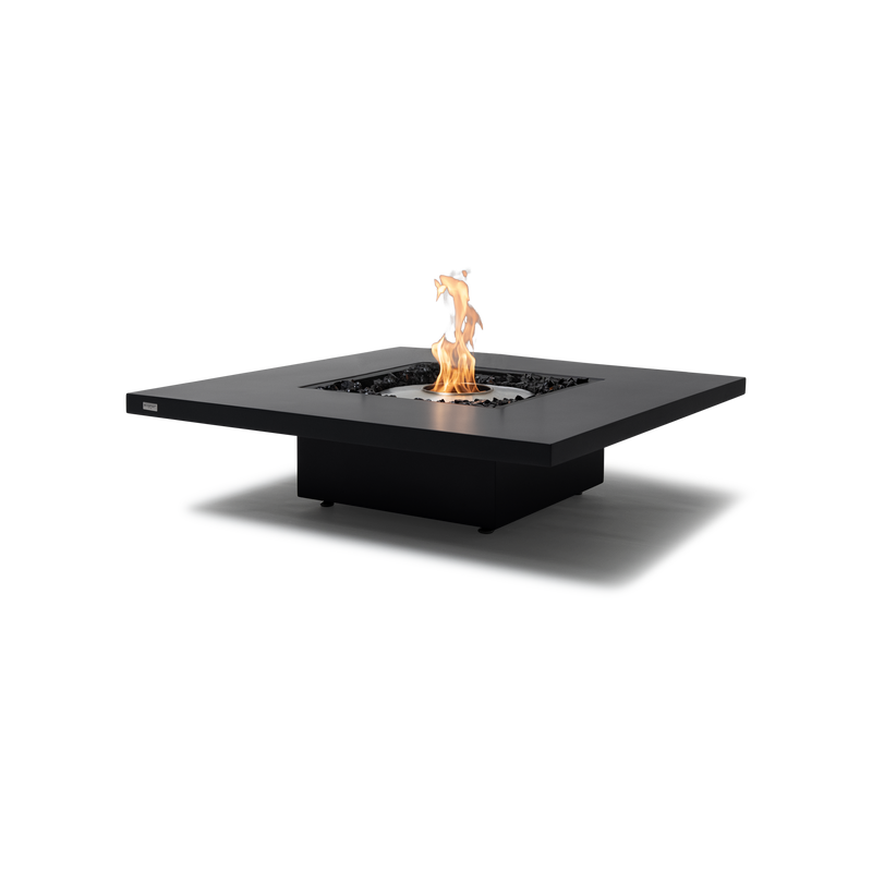 EcoSmart Fire Vertigo 40" Graphite Freestanding Outdoor Fire Table with Stainless Steel Burner – Floating All-Weather Design by MAD Design Group