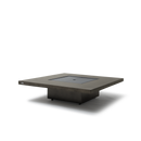 EcoSmart Fire Vertigo 40" Natural Freestanding Indoor Fire Table with Black Burner – All-Weather Fluid™ Concrete Build by MAD Design Group