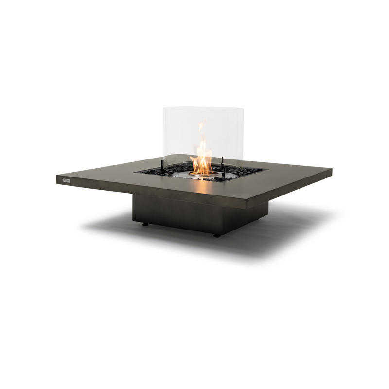 EcoSmart Fire Vertigo 40" Natural Freestanding Indoor Fire Table with Stainless Steel Burner – All-Weather Floating Design by MAD Design Group