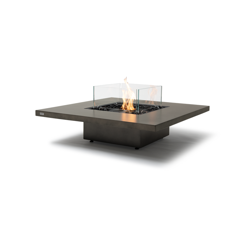 EcoSmart Fire Vertigo 40" Natural Freestanding Outdoor Fire Table with Black Burner – All-Weather Floating Design by MAD Design Group