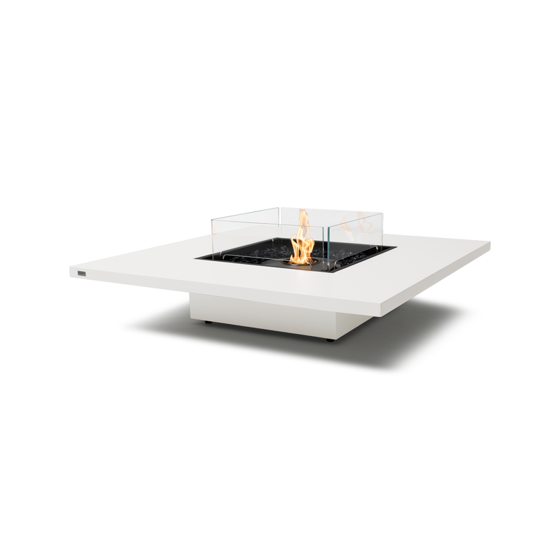 EcoSmart Fire Vertigo 50" Bone Freestanding Outdoor Fire Table with Black Burner and Floating Design by MAD Design Group