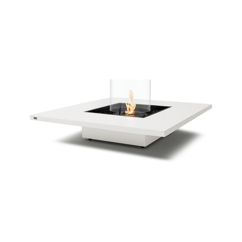 EcoSmart Fire Vertigo 50" Bone Freestanding Outdoor Fire Table with Black Burner and Floating Design by MAD Design Group