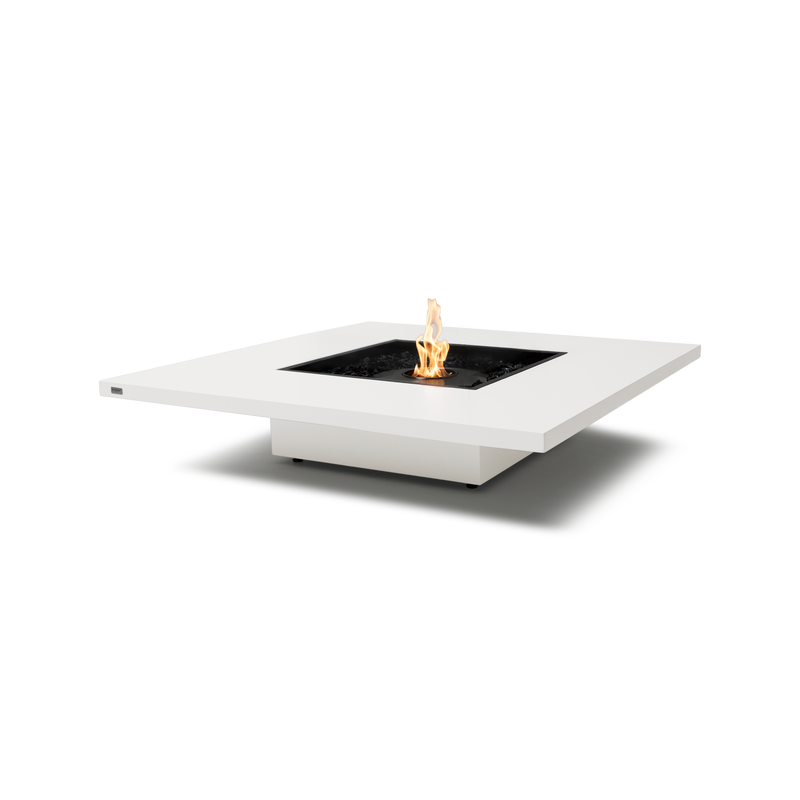 EcoSmart Fire Vertigo 50" Bone Freestanding Outdoor Fire Table with Black Burner and Floating Design by MAD Design Group