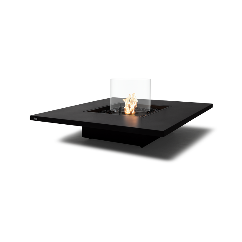 EcoSmart Fire Vertigo 50" Graphite Freestanding Indoor Fire Table with Black Burner – Sleek Concrete Surface by MAD Design Group