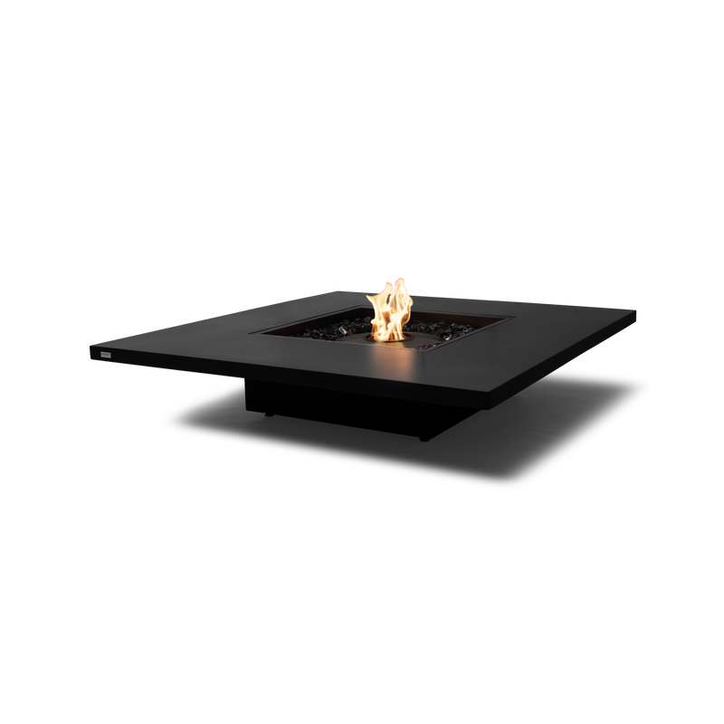 EcoSmart Fire Vertigo 50" Graphite Freestanding Indoor Fire Table with Black Burner – Sleek Concrete Surface by MAD Design Group