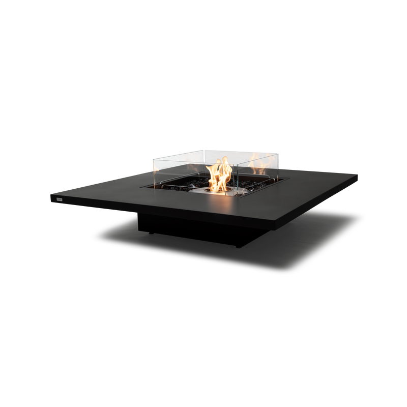 EcoSmart Fire Vertigo 50" Graphite Freestanding Indoor Fire Table with Stainless Steel Burner – Coffee Table Conversion Option by MAD Design Group