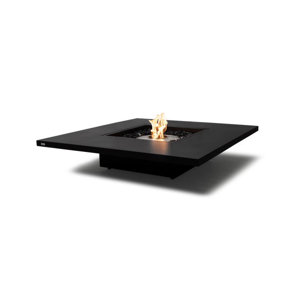 EcoSmart Fire Vertigo 50" Graphite Freestanding Indoor Fire Table with Stainless Steel Burner – Coffee Table Conversion Option by MAD Design Group