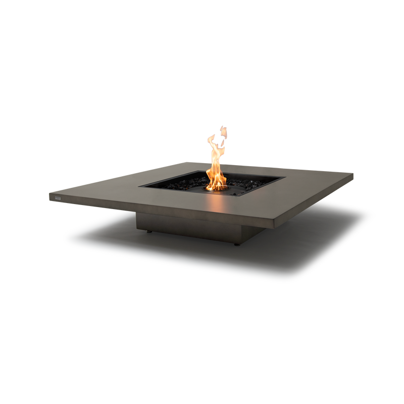 EcoSmart Fire Vertigo 50" Natural Freestanding Indoor Fire Table with Black Burner – Sleek Concrete Surface by MAD Design Group