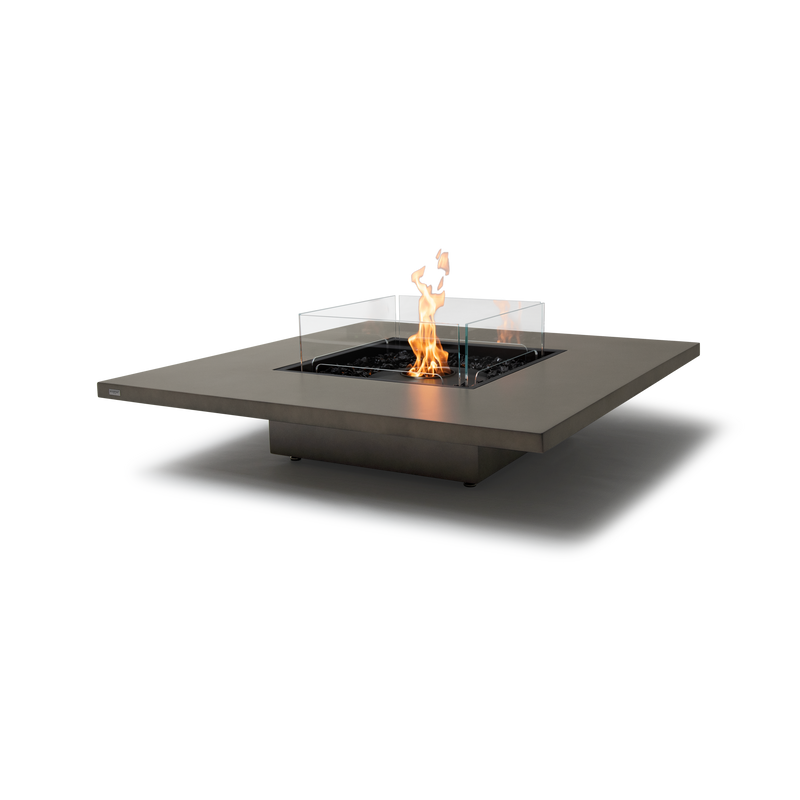 EcoSmart Fire Vertigo 50" Natural Freestanding Outdoor Fire Table with Black Burner and Floating Design by MAD Design Group