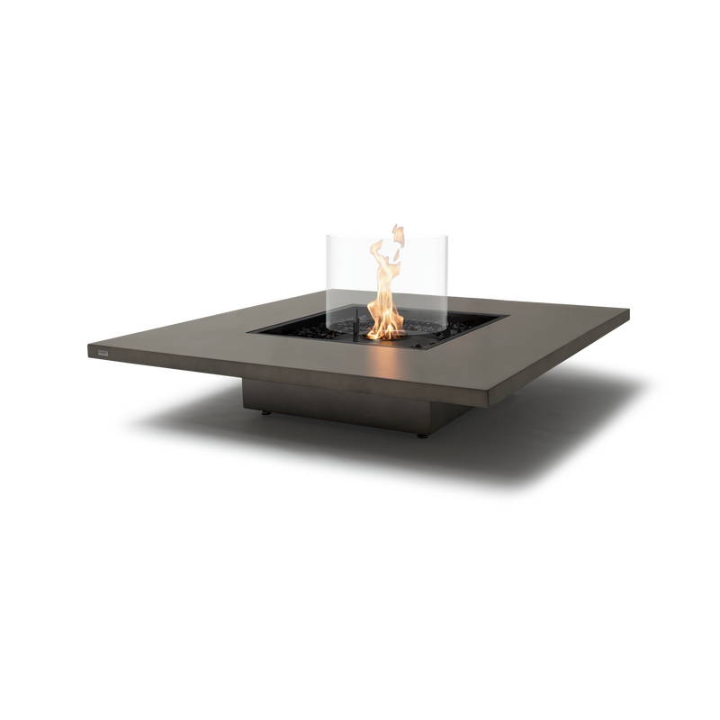 EcoSmart Fire Vertigo 50" Natural Freestanding Outdoor Fire Table with Black Burner and Floating Design by MAD Design Group