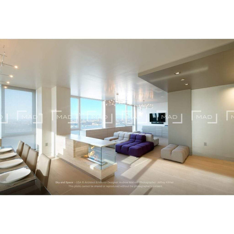 EcoSmart Fire 36" XL900 Stainless Steel Ethanol Burner with Flame Control by MAD Design Group