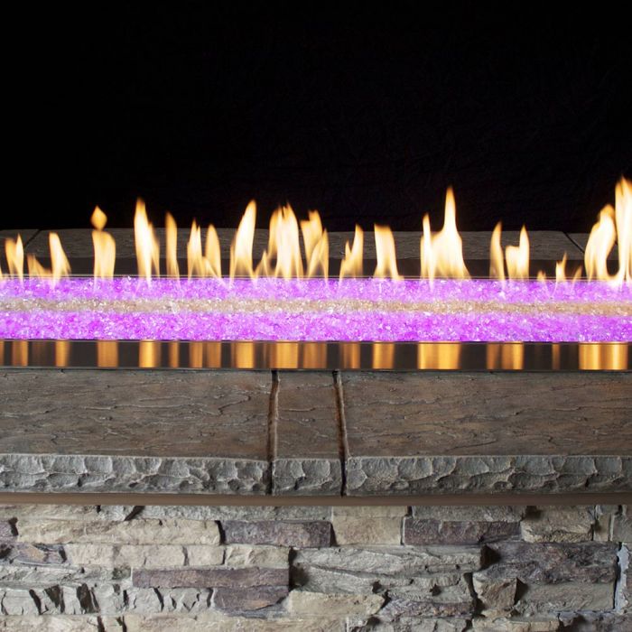 Empire | Carol Rose 48" Multicolor LED Lighting Manual Outdoor Linear Fire Pit