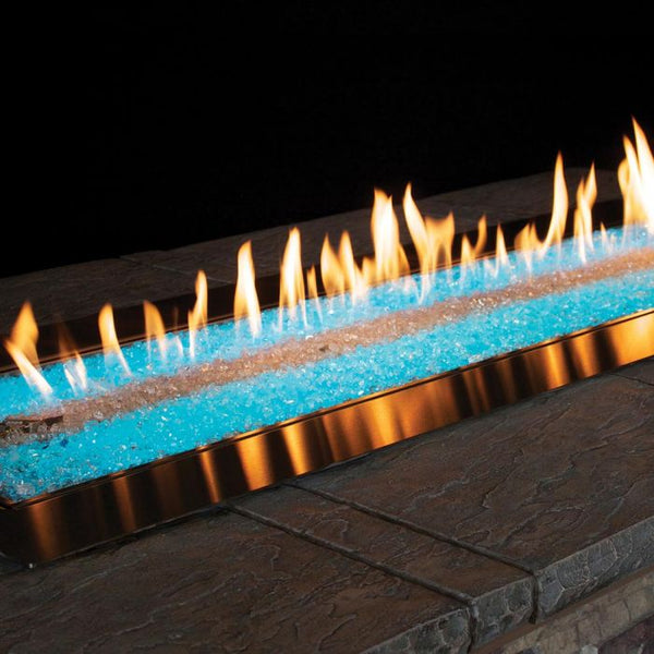 Empire | Carol Rose 48" Multicolor LED Lighting Manual Outdoor Linear Fire Pit