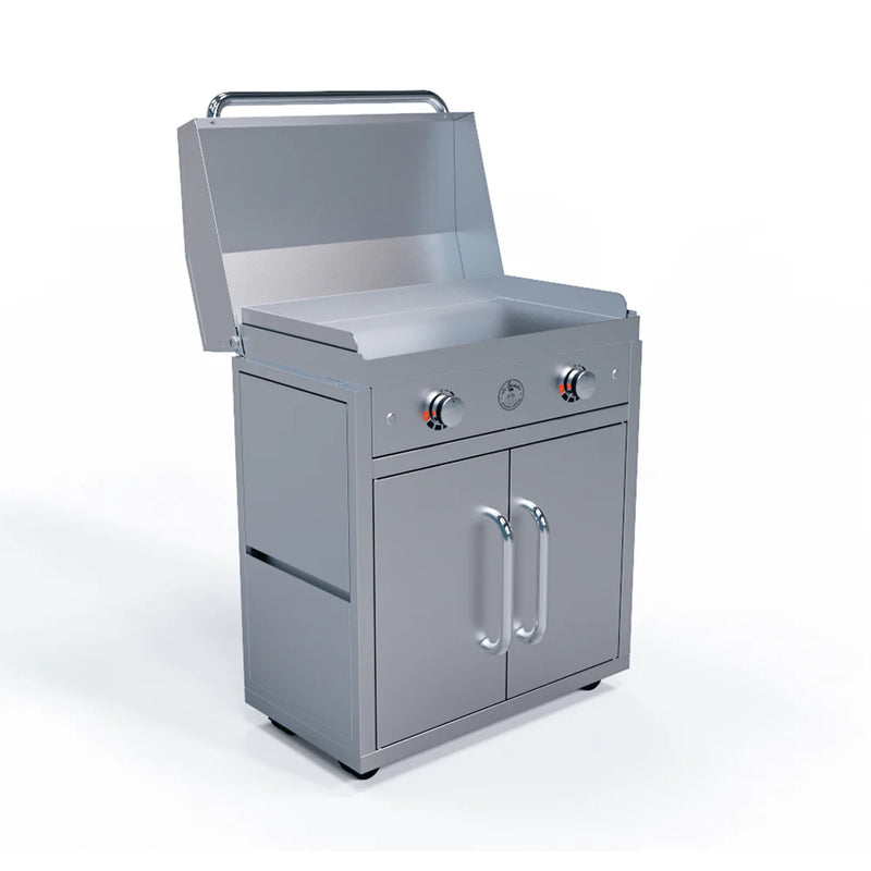 Le Griddle Portable Stainless Cart with Side Shelves for Griddle