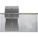 Haven 66" Outdoor Kitchen Island with Gas Grill, Double Access Door & All-Aluminum Plain Panel
