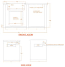 Haven Outdoor 66" Aluminum Kitchen Island with Plain Panel & Weather-Resistant Finish

