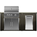 Haven Outdoor 72" Aluminum Kitchen Island with Trash Center Space & Weather-Resistant Finish