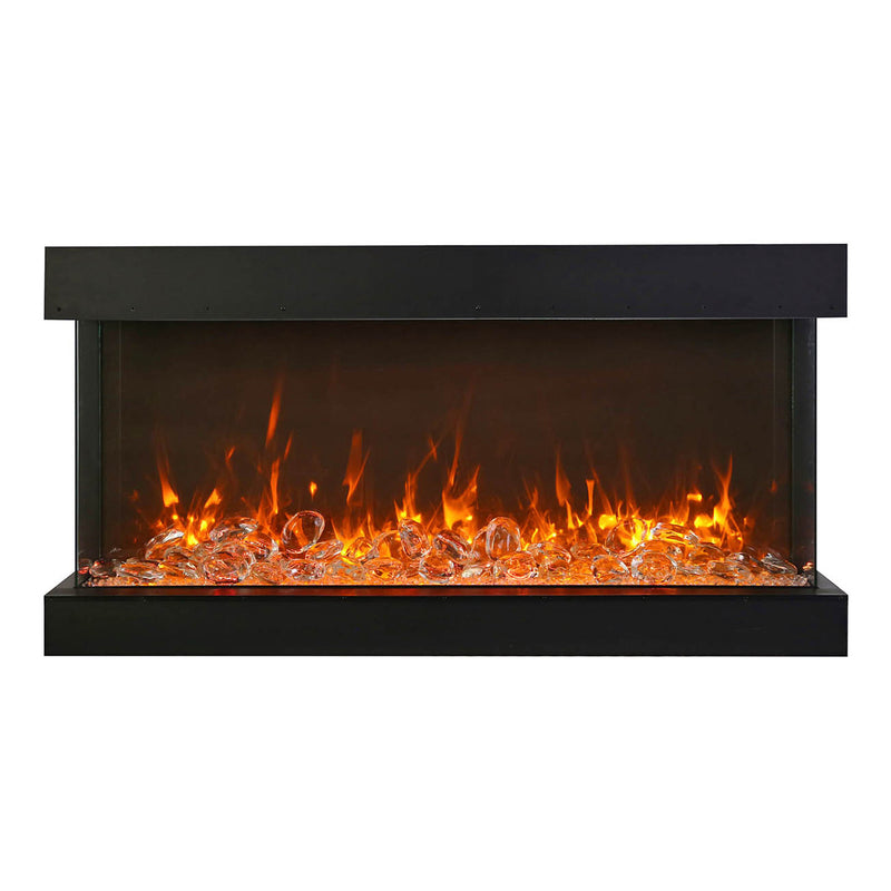 Amantii Tru-View XL XT 72 Inch Indoor Outdoor 3 Sided Electric Fireplace