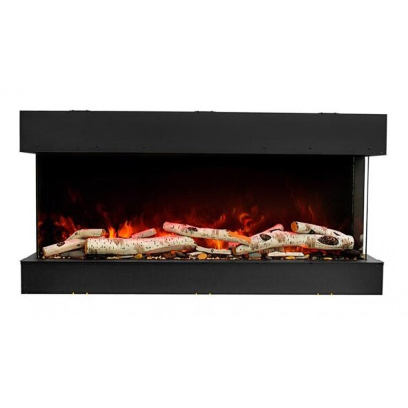 Amantii - Tru-View Three Sided Slim Glass 40" Electric Fireplace